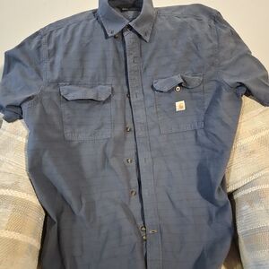 Mens Carhartt Slate Blue Work Shirt Size XL